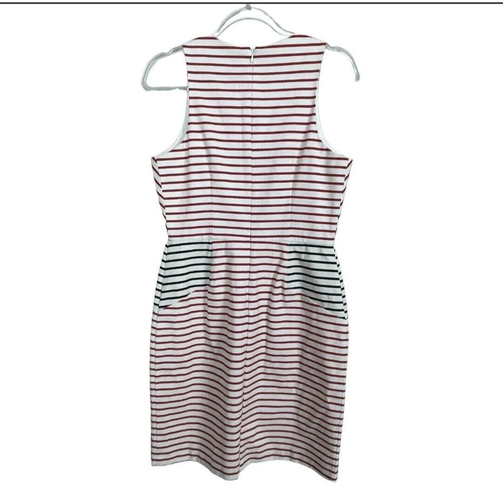 Slate & Willow Dress Red White Blue Striped Sleeveless Shift Dress Size 14